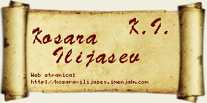 Kosara Ilijašev vizit kartica